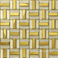Mosaico di vetro in alluminio di colore dorato